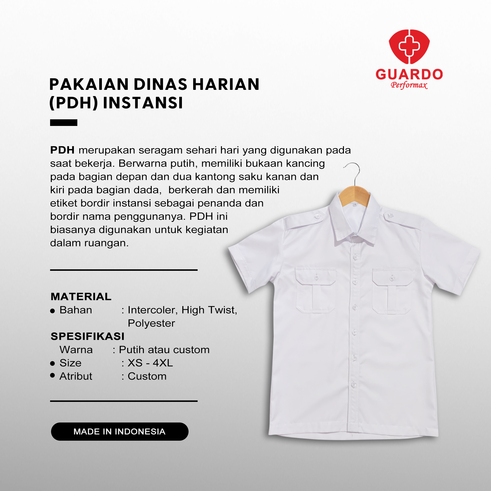 Pakaian Dinas Harian / Seragam Instansi / Kemeja