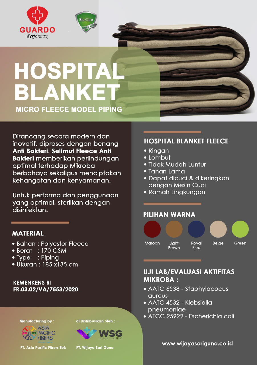 SELIMUT FLEECE PIPING RUMAH SAKIT