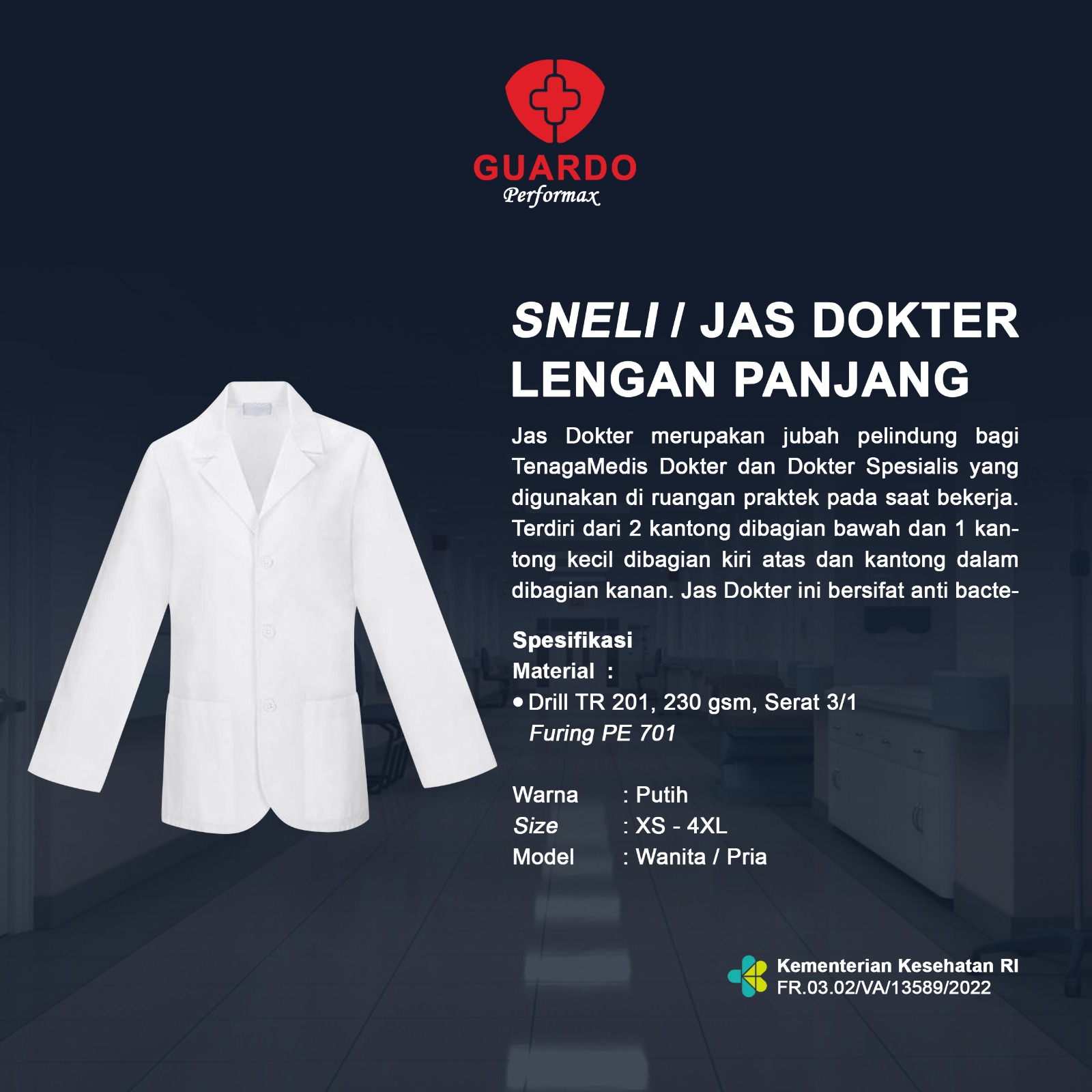 SNELI / JAS DOKTER LENGAN PANJANG