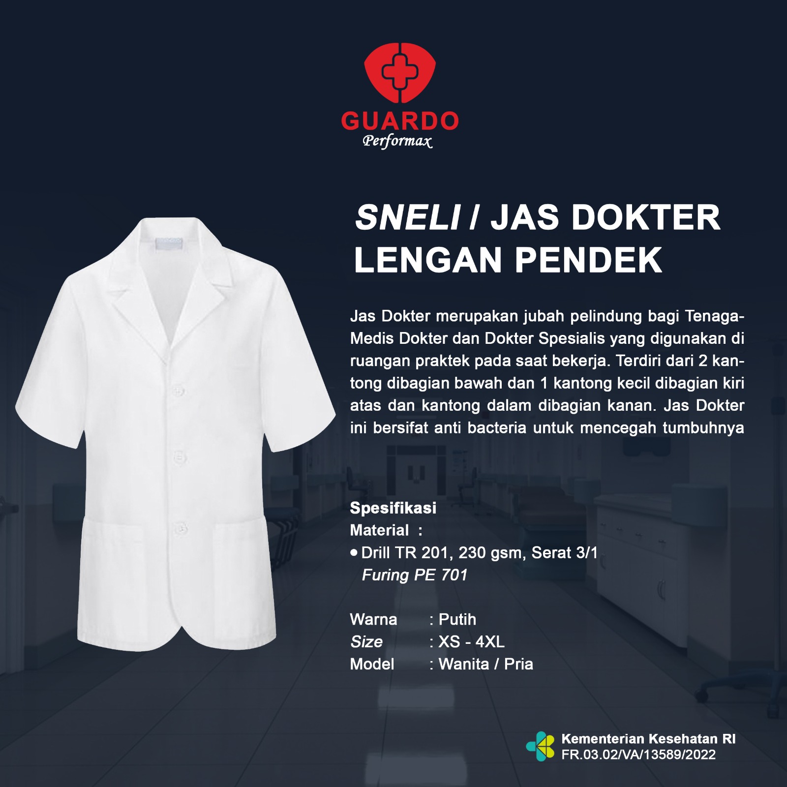 SNELI / JAS DOKTER LENGAN PENDEK