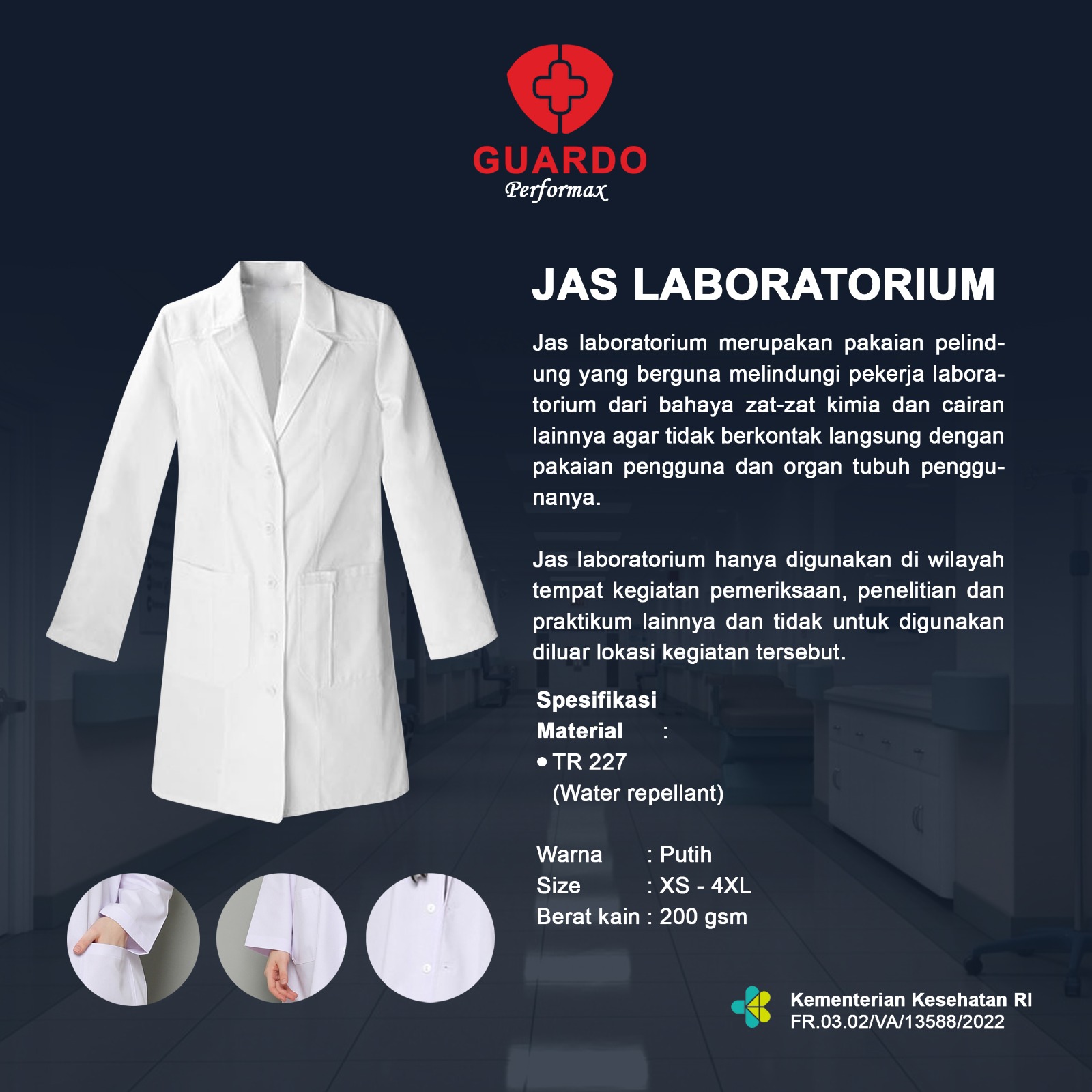 JAS LABORATORIUM LENGAN PANJANG