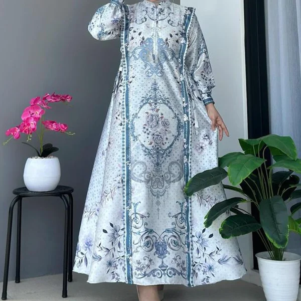 Jasa Pembuatan Dress Muslim Printing